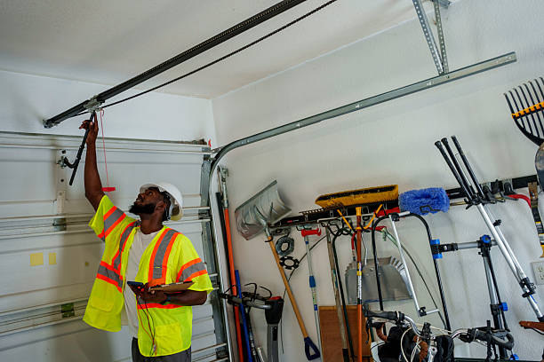 Professional Garage Door Panel Replacement technician working in Shelby County County, OH